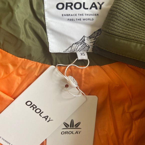 Orolay contrast draw string down coat - Picture 3 of 6